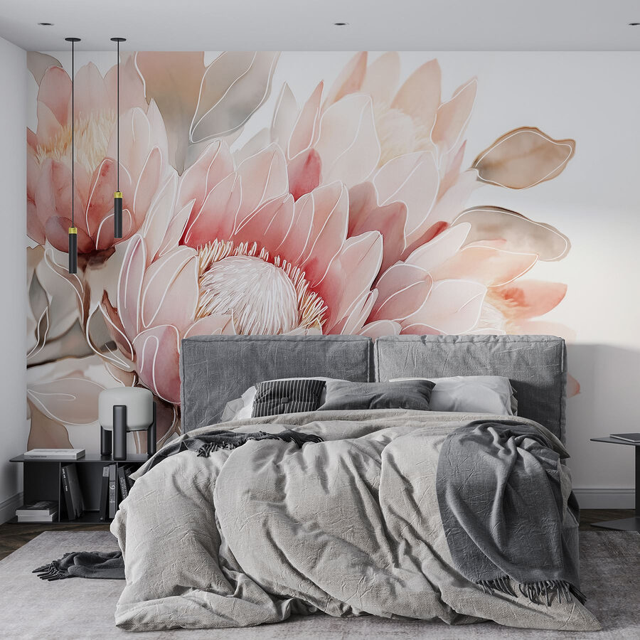 Delicate blooms in soft pastels