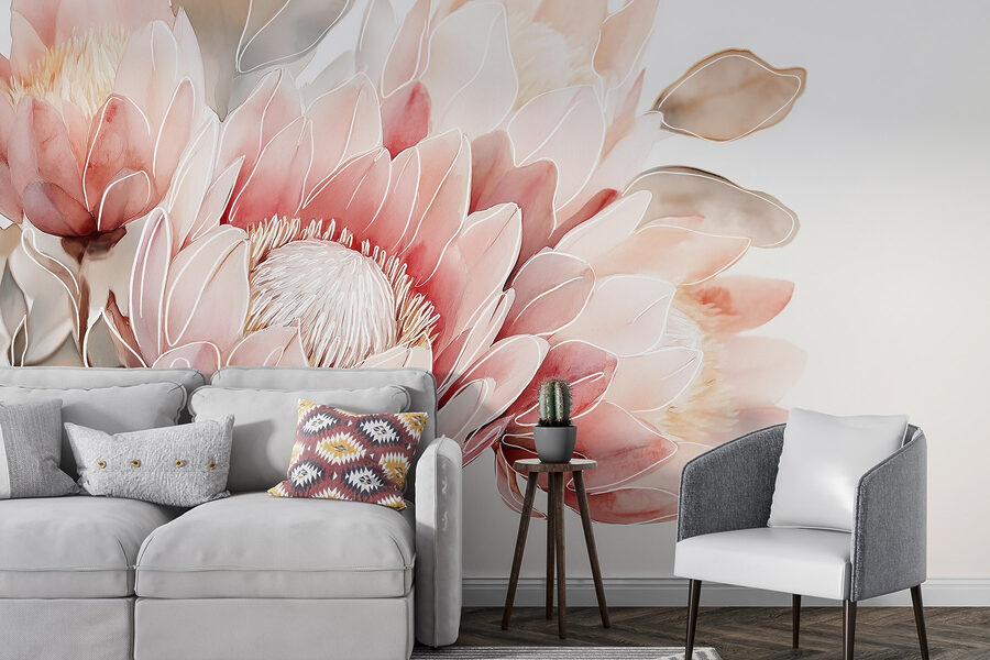 Delicate blooms in soft pastels