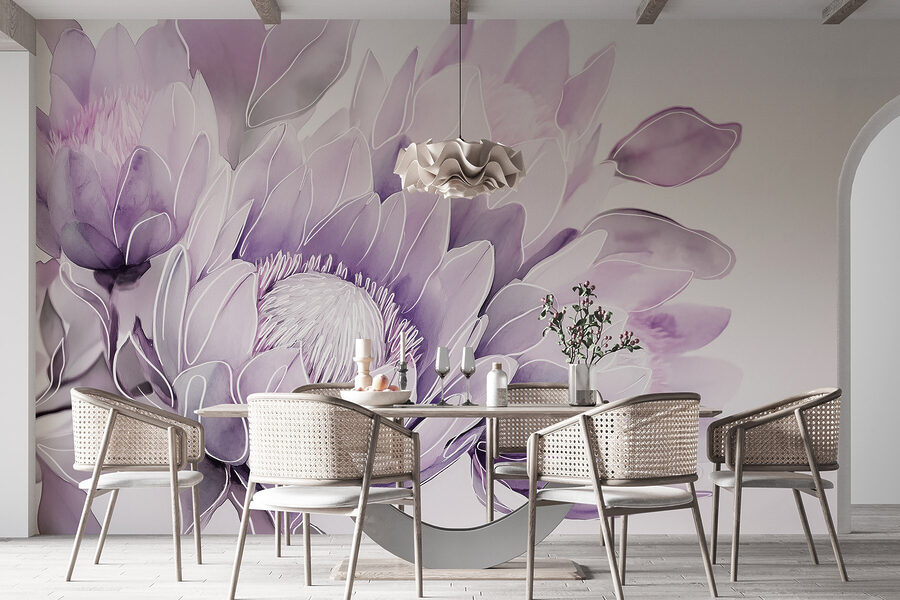 Delicate blooms in soft hues