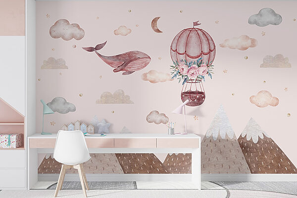 Whale and a hot air balloon Whale and a hot air balloon
