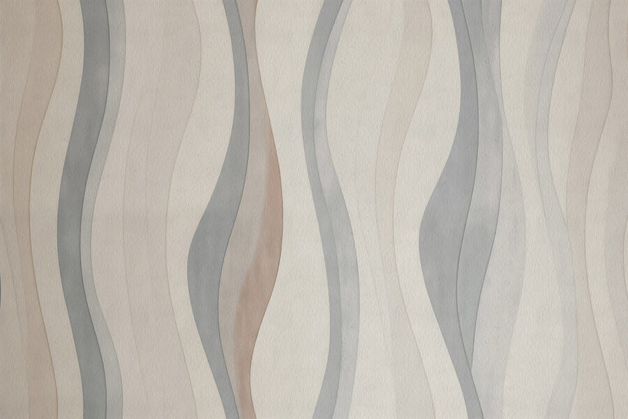 White and grey wallpaper with wavy lines