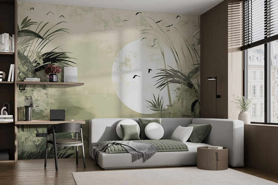 Painting of a tropical forest Painting of a tropical forest