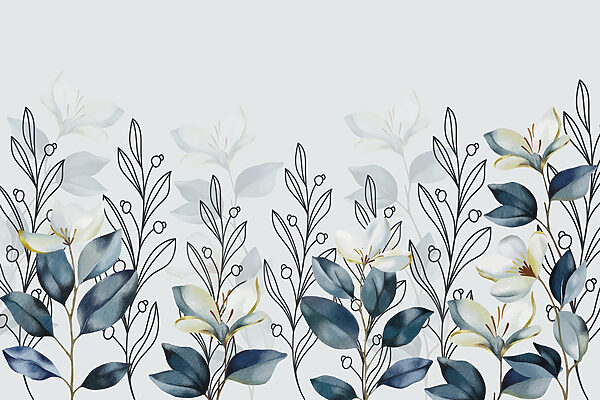 Delicate botanical design in soft hues Delicate botanical design in soft hues