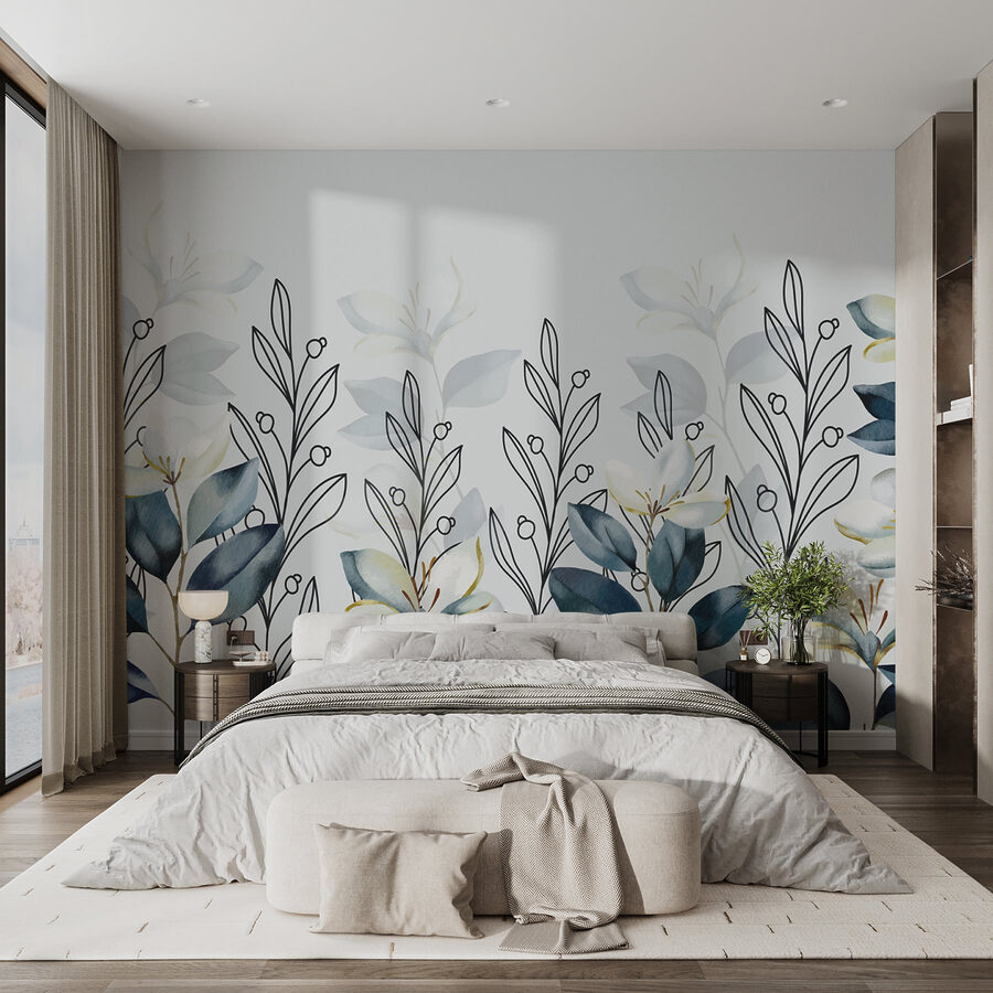 Delicate botanical design in soft hues Delicate botanical design in soft hues