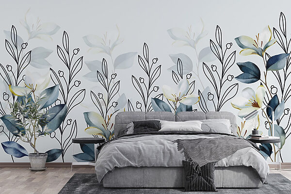 Delicate botanical design in soft hues Delicate botanical design in soft hues