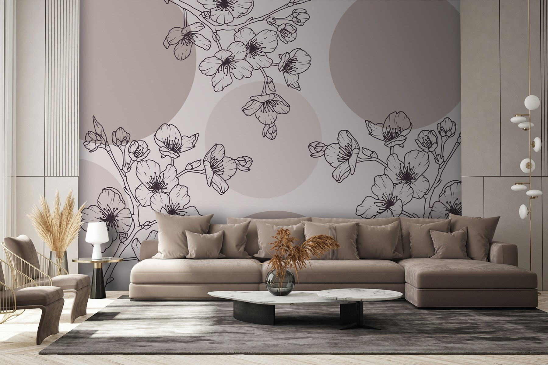 Delicate blossoms in soft hues
