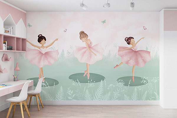 Group of girls dancing in a field Group of girls dancing in a field