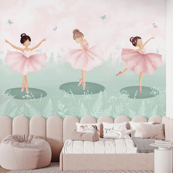Group of girls dancing in a field Group of girls dancing in a field