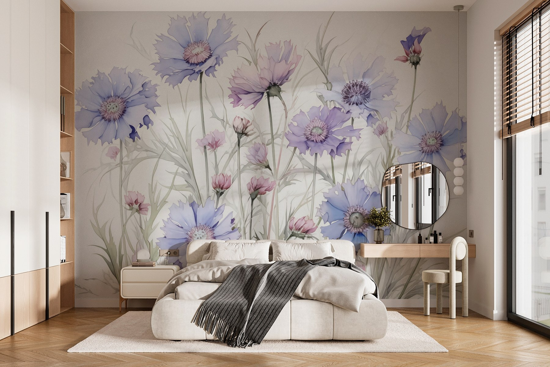 Painting of flowers on a white background