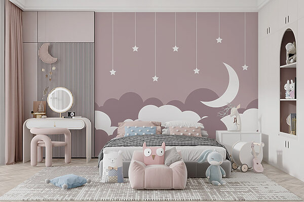 Moon and stars in the sky Moon and stars in the sky