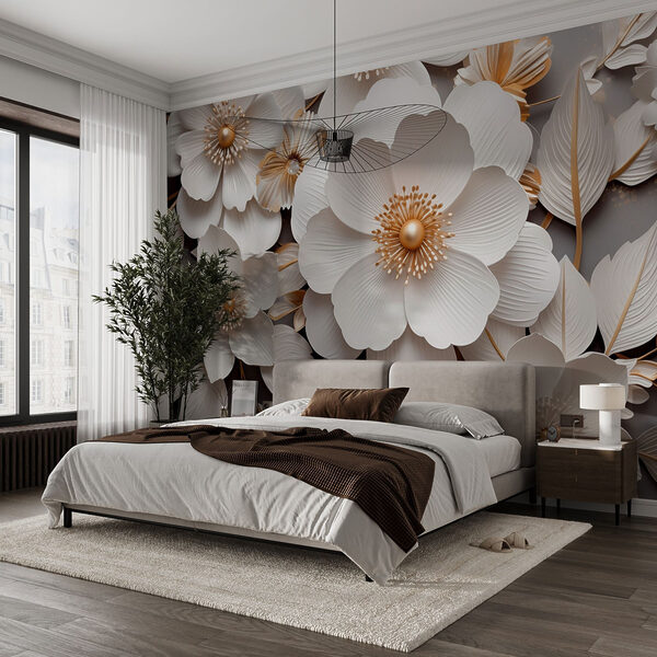 Elegant paper flowers in soft tones Elegant paper flowers in soft tones