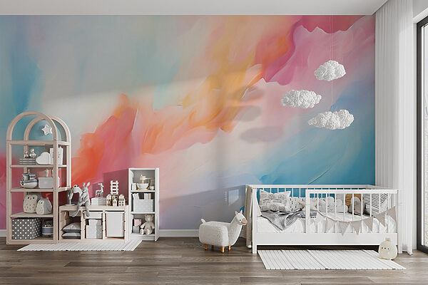 Colorful painting of clouds Colorful painting of clouds