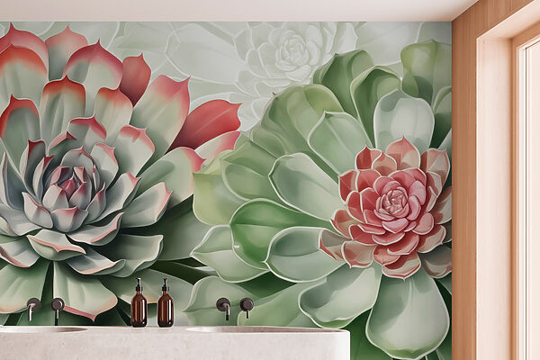 Lush succulents in soft hues Lush succulents in soft hues