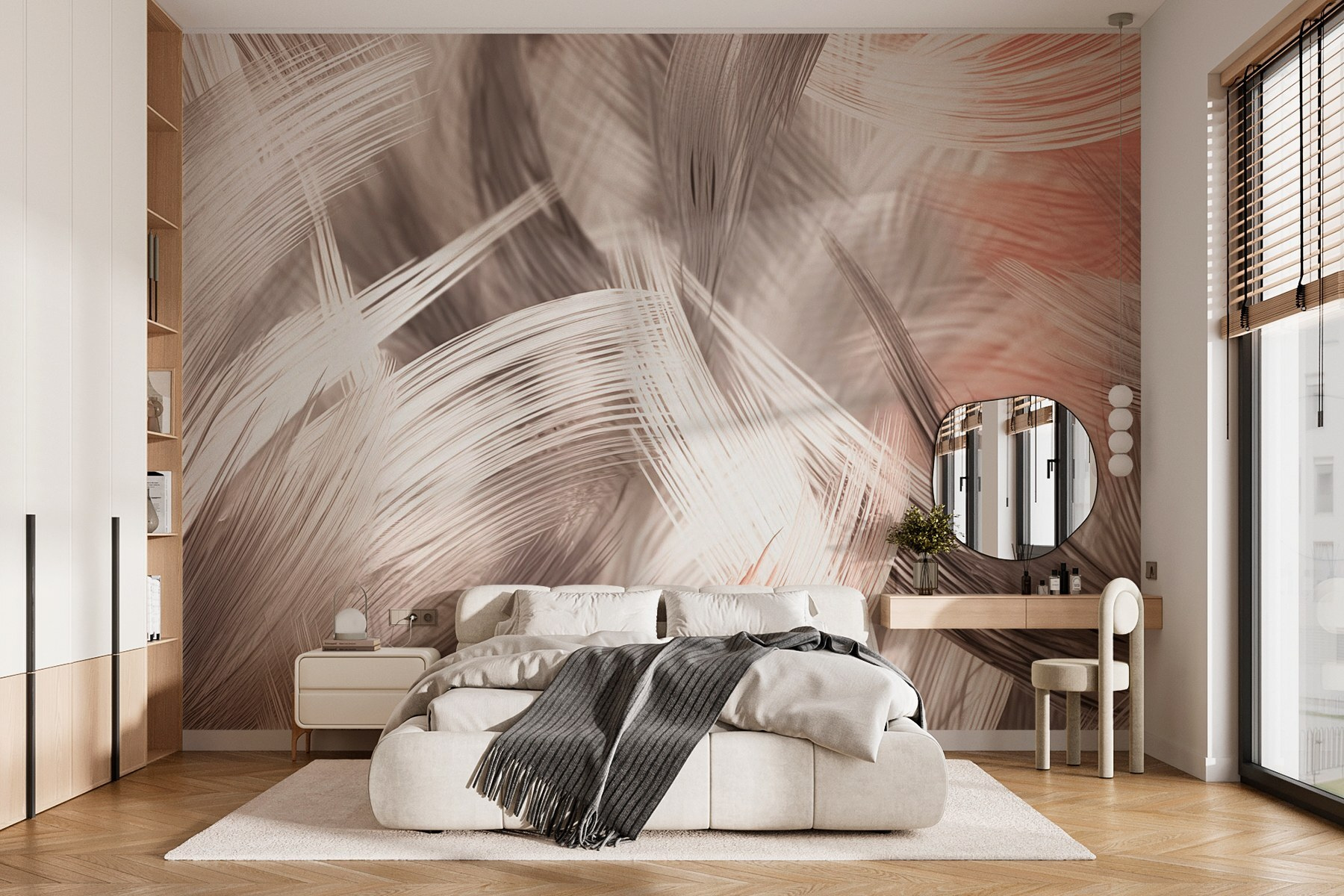 Abstract textures in soft hues.