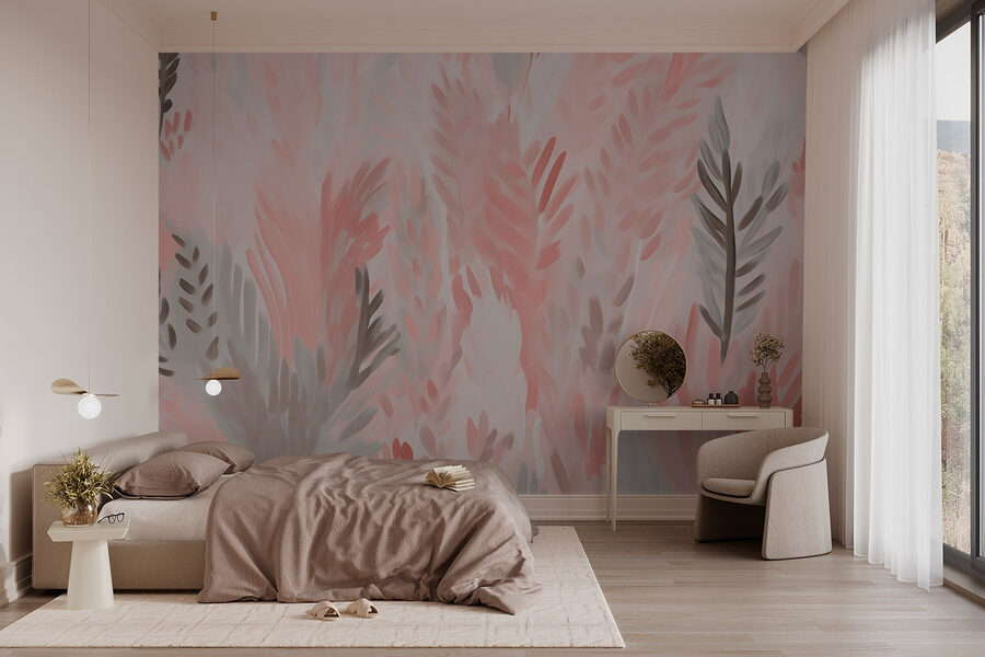 Pink and grey leaves Pink and grey leaves