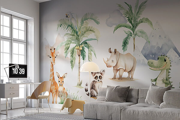 Group of animals in a forest Group of animals in a forest