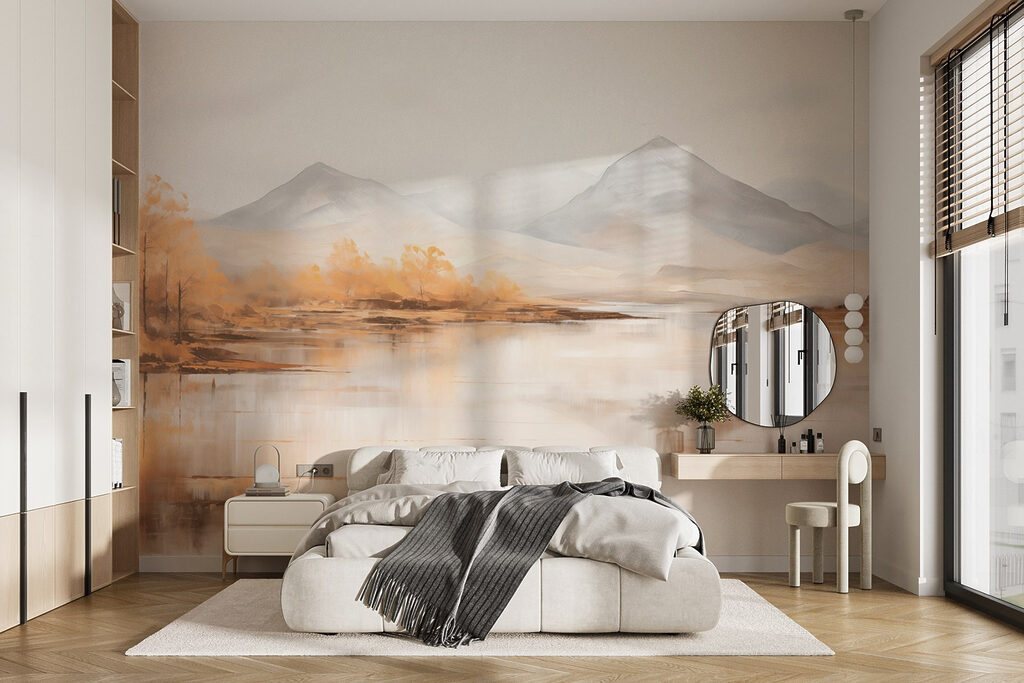 Water and mountains in the distance Water and mountains in the distance