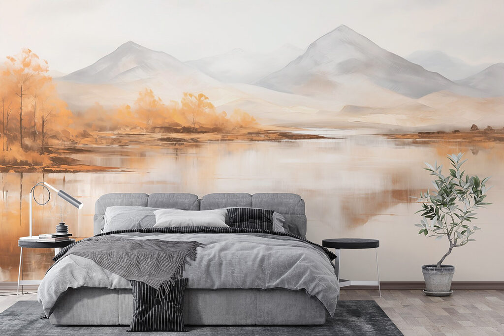 Water and mountains in the distance Water and mountains in the distance