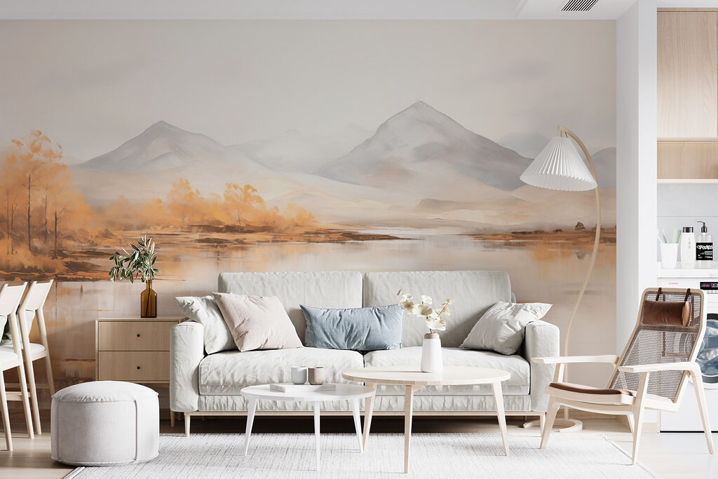 Water and mountains in the distance Water and mountains in the distance