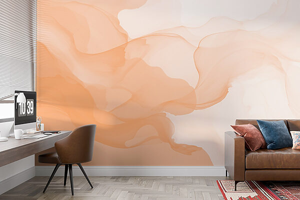 Soft waves of warm hues blend. Soft waves of warm hues blend.