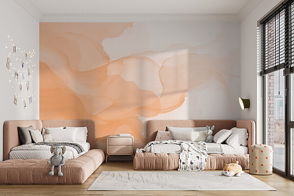 Soft waves of warm hues blend. Soft waves of warm hues blend.