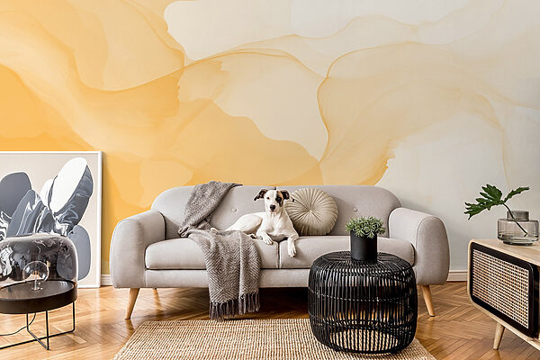 Soft waves of warm hues blending. Soft waves of warm hues blending.