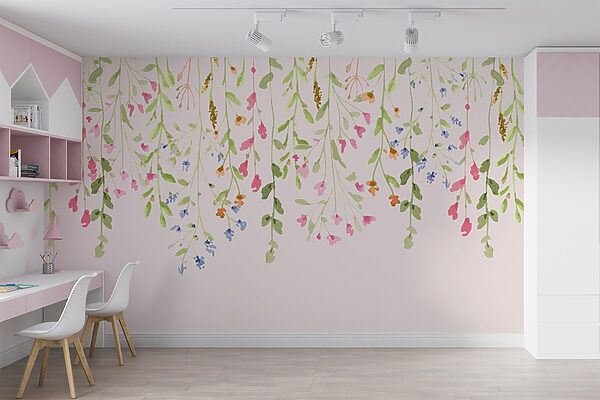 Painting of flowers and leaves Painting of flowers and leaves