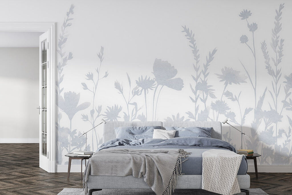 White flower silhouettes White flower silhouettes