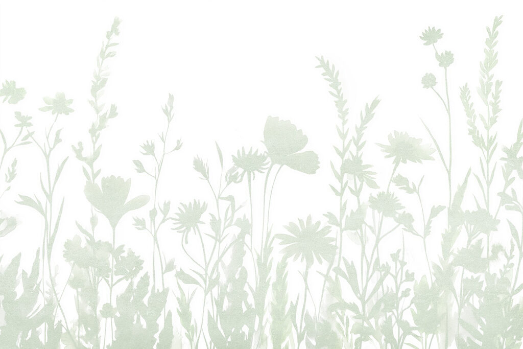 Whimsical floral silhouette design displayed