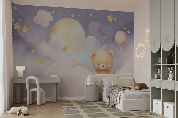 Teddy bear sitting on a cloud Teddy bear sitting on a cloud