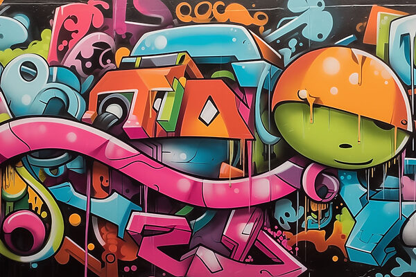 Graffiti on a wall Graffiti on a wall
