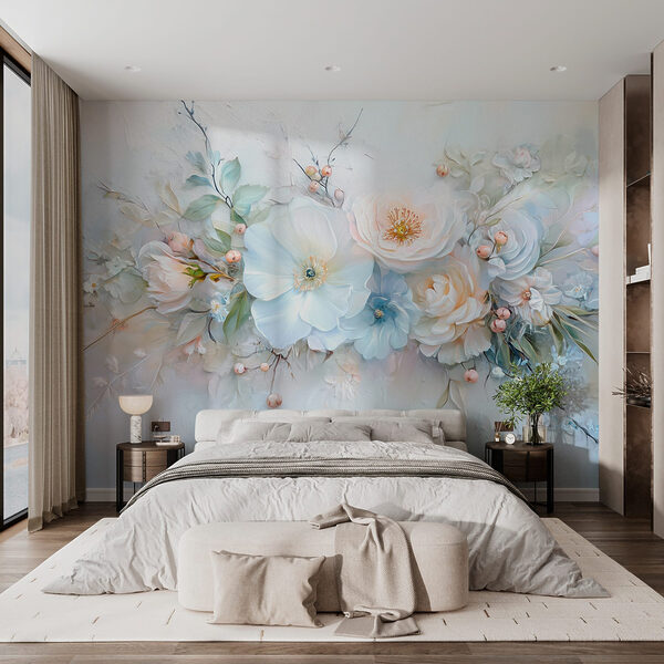 Painting of flowers and leaves Painting of flowers and leaves