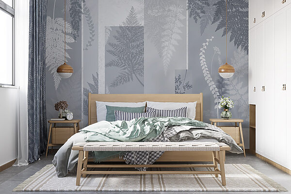 Grey and white floral pattern Grey and white floral pattern