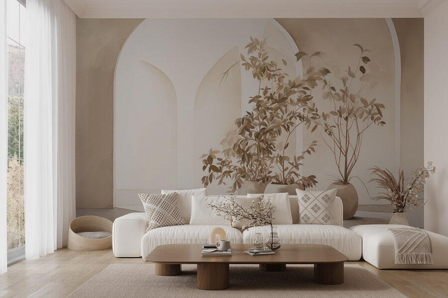 Group of potted plants in a room Group of potted plants in a room