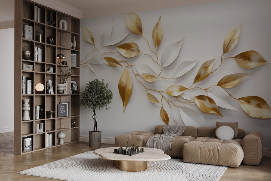 Elegant leaves in soft hues. Elegant leaves in soft hues.
