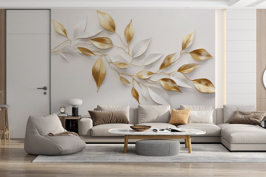 Elegant leaves in soft hues. Elegant leaves in soft hues.