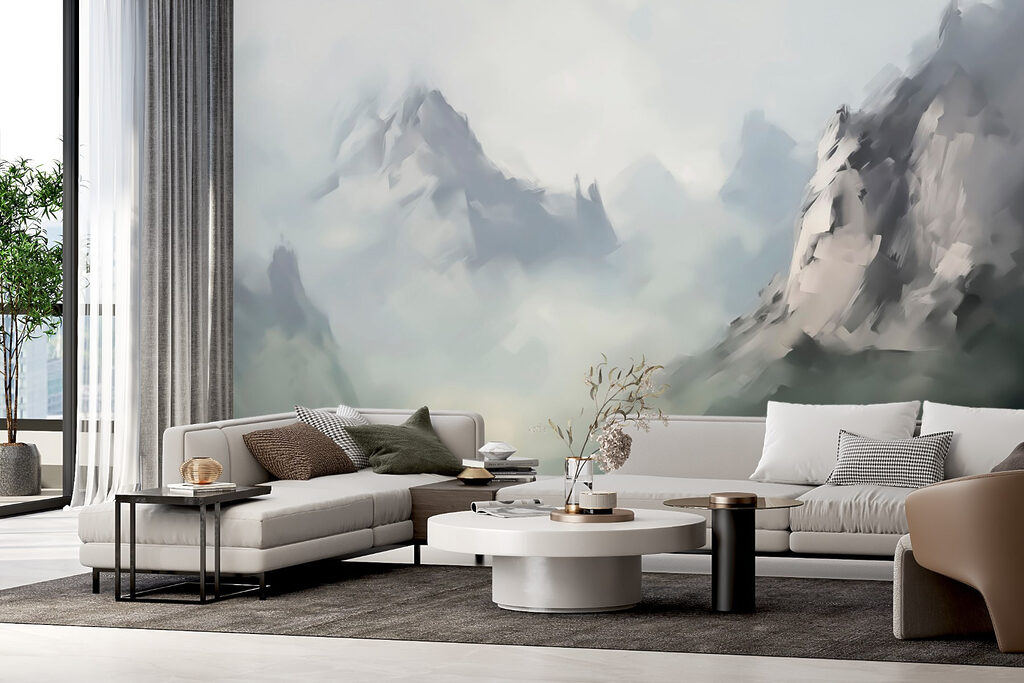 Mountain with clouds in the background