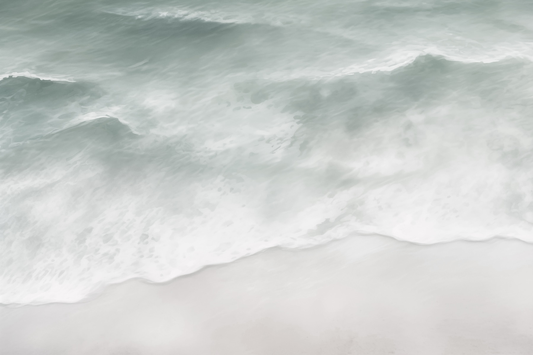 Waves crashing on a beach