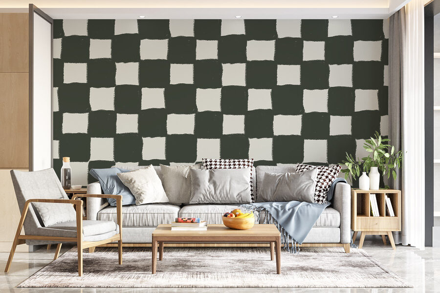 Black and white checkered pattern Black and white checkered pattern