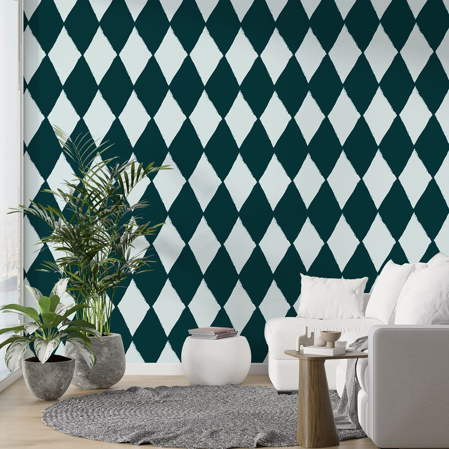 Black and white diamond pattern