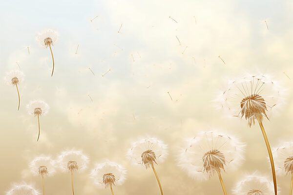 Dandelions blowing in the wind Dandelions blowing in the wind