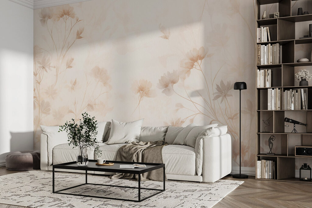 White and pink floral pattern White and pink floral pattern