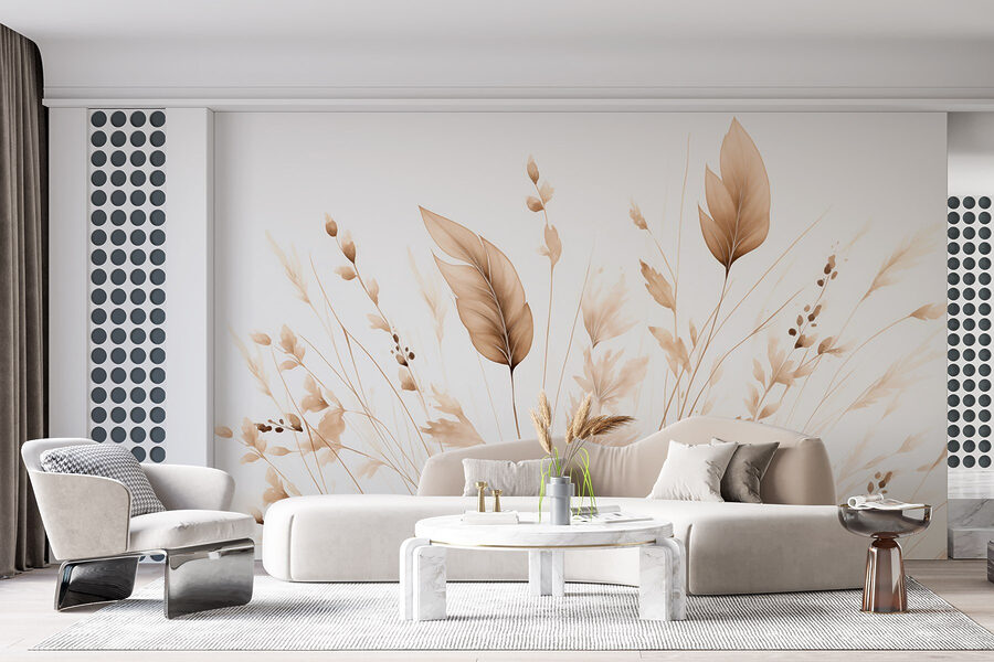 Delicate leaves grace a soft backdrop