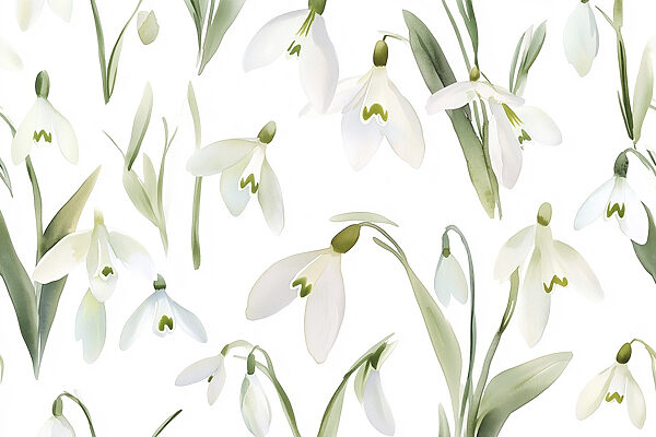 Pattern of white flowers Pattern of white flowers