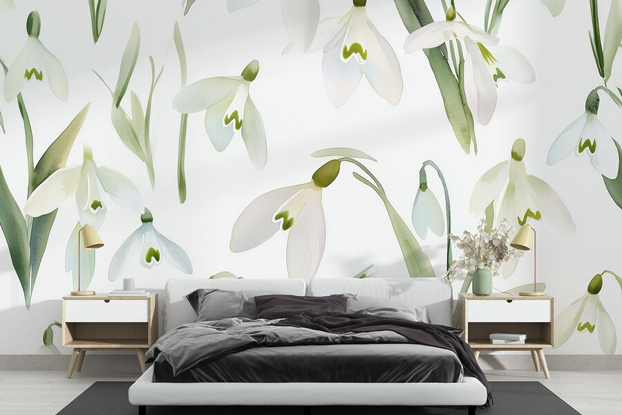 Pattern of white flowers