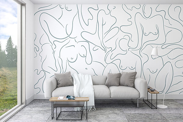 Group of women's body outline Group of women's body outline