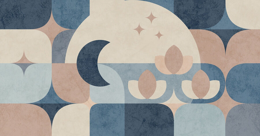 Blue and pink geometric design Blue and pink geometric design