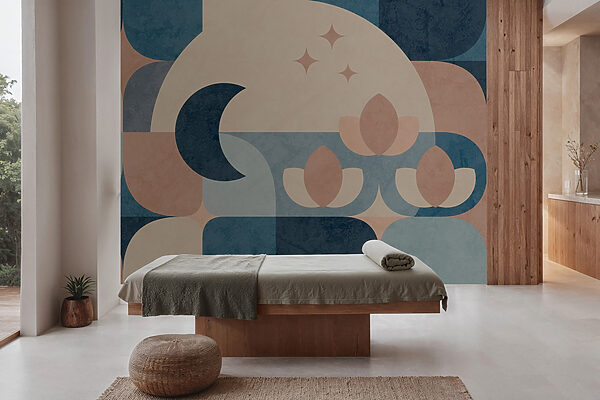 Blue and pink geometric design Blue and pink geometric design