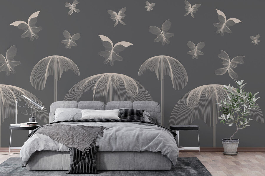 Butterflies and butterflies flying in the sky Butterflies and butterflies flying in the sky