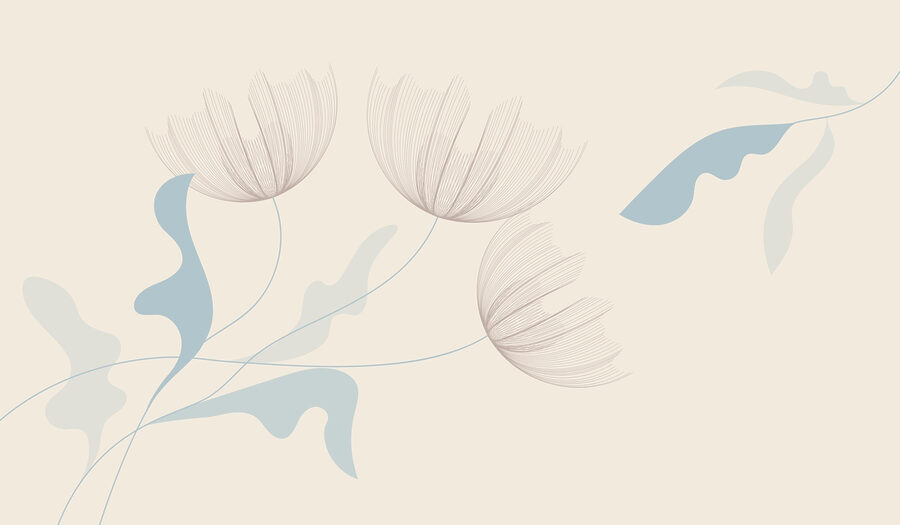 Drawing of flowers and leaves Drawing of flowers and leaves